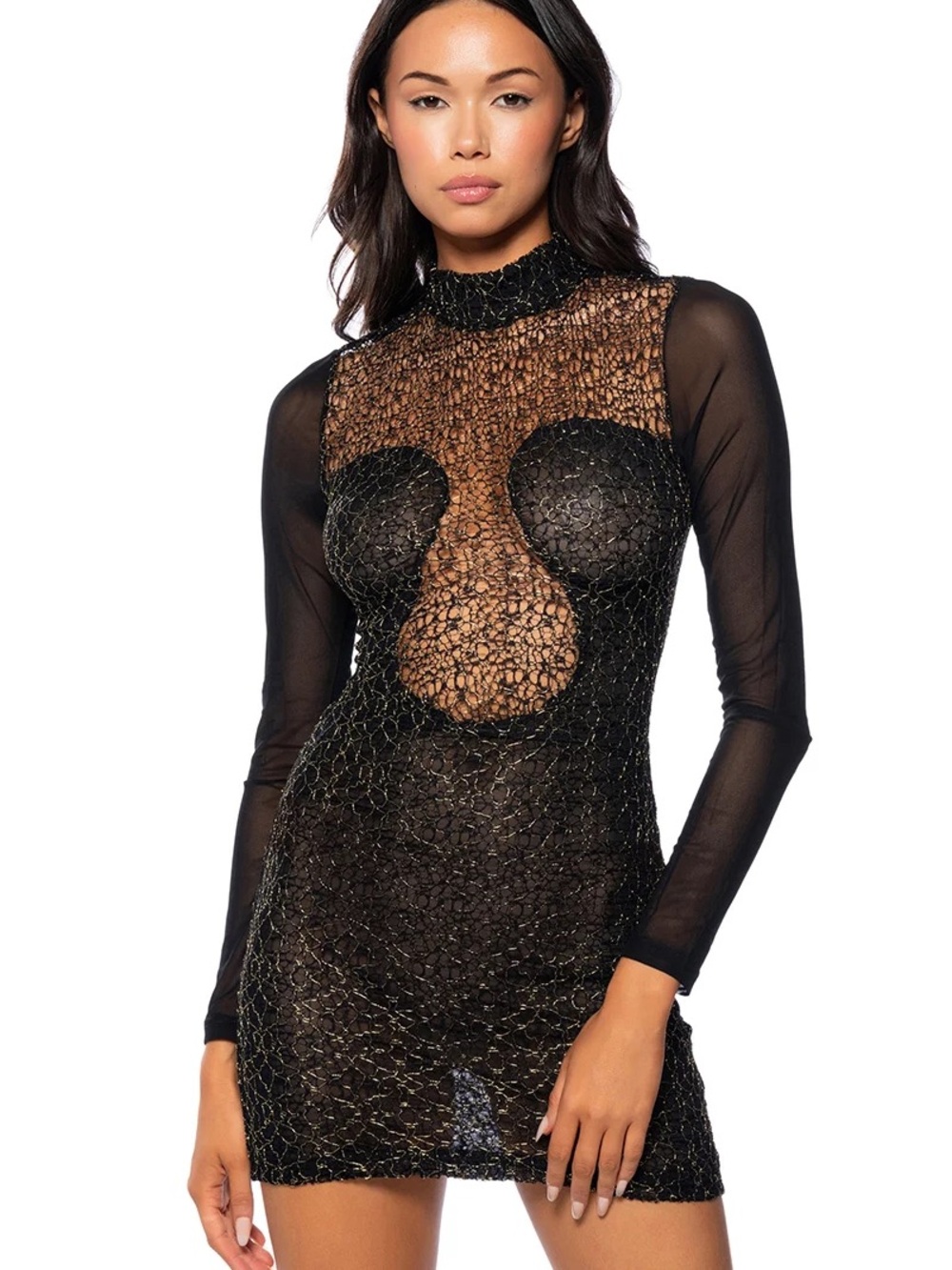BARE IT ALL CUT OUT MINI DRESS